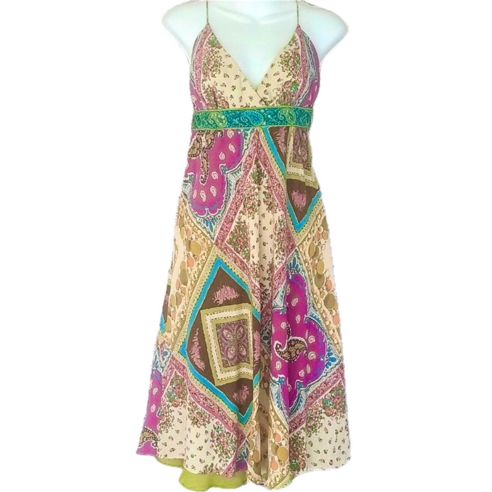 Nicole Miller Studios Multicolor Patchwork Sequin… - image 1